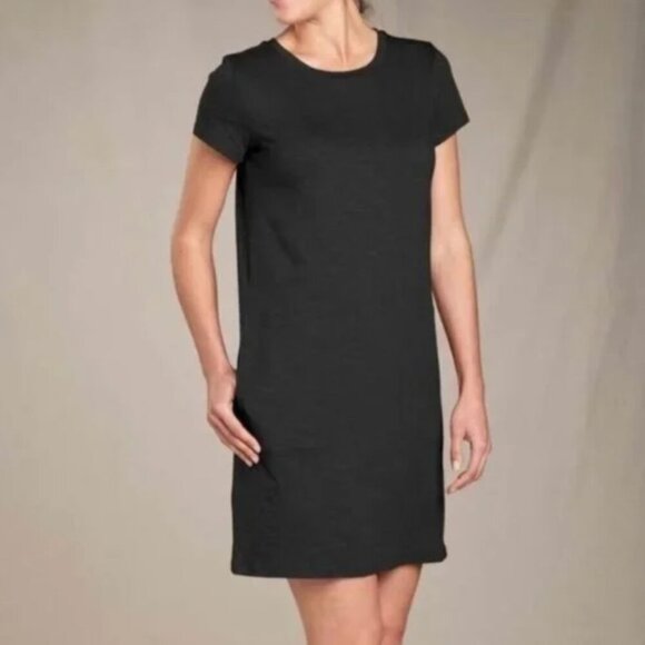 Horny Toad Black Short Sleeve Crew Neck Knit T-Shirt Dress Size Small - Picture 1 of 6